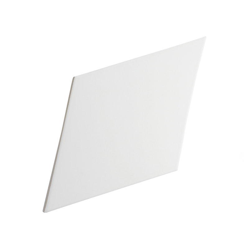 Rhombus Smooth 6" x 10" Porcelain Wall & Floor Tile, White