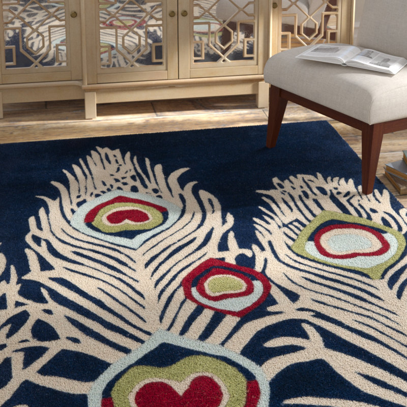 Tapis en laine et viscose touffeté à la main Nonia, Rectangle 6 pi x 9 pi