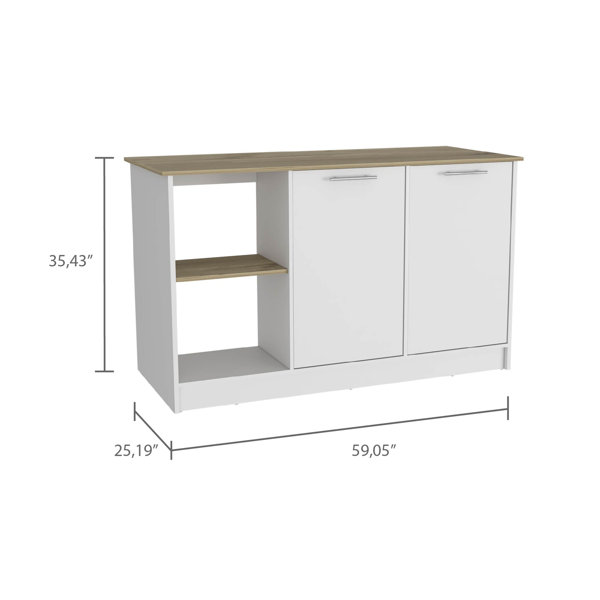 Bureau/meuble de rangement Fox 110cm - blanc Moderne, Design