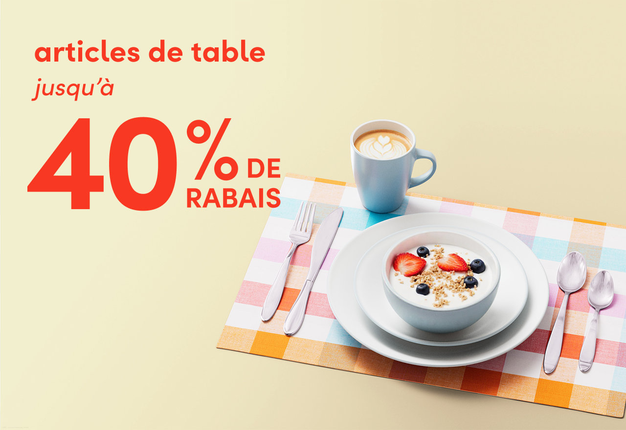 articles de table en solde