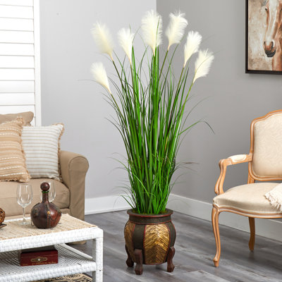 Herbe artificielle 63 po en pot