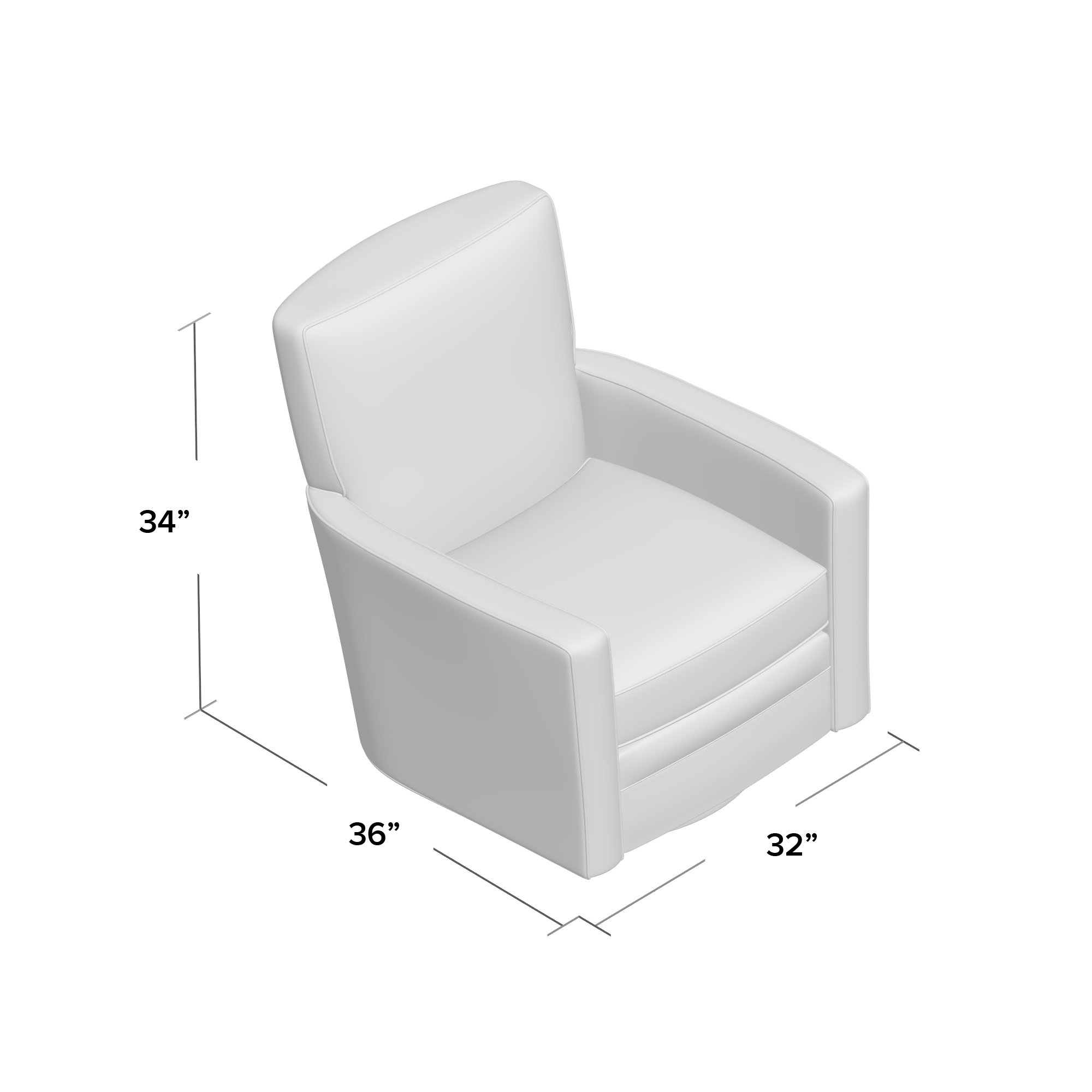 Upholstered Swivel Accent Chair, Beantown 21 Taupe Performance Chenille, No