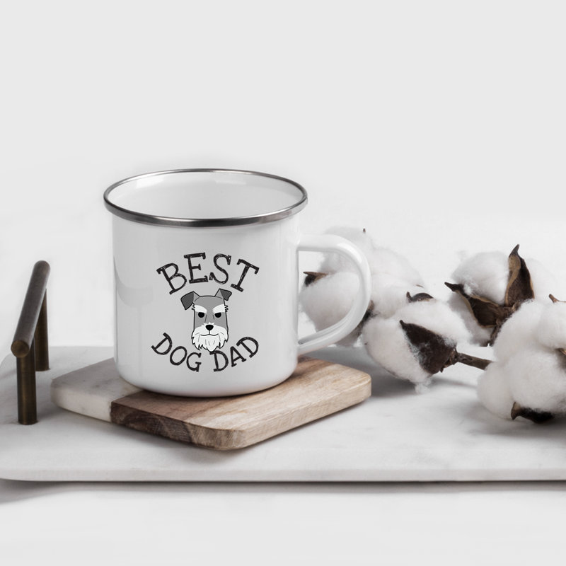 Grande tasse à café « Best Dog Dad », Schnauzer miniature