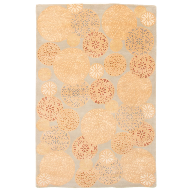Tapis beige en laine touffeté à la main Anajah