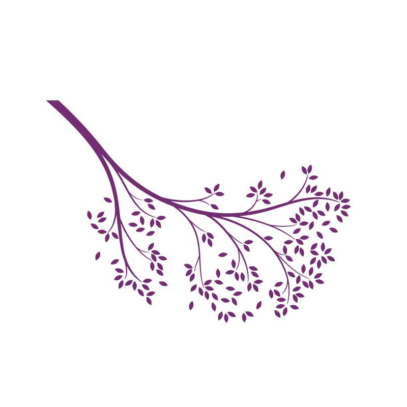 Décalcomanie murale branche atteindre, Violet