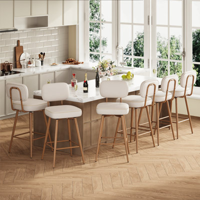 Tabourets de comptoir pivotants modernes avec structure en métal