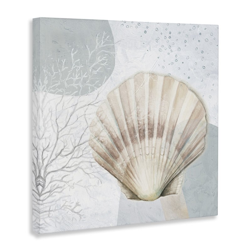 «Seashell Circle», art mural sur toile par Patricia Pinto, H 24 po x l 24 po