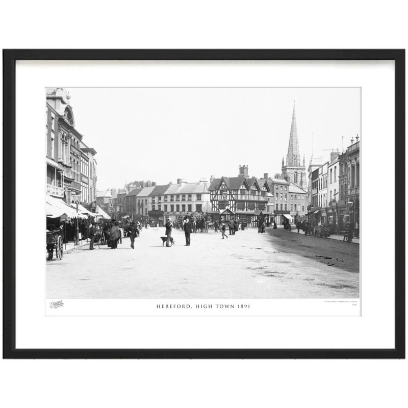 Hereford, High Town 1891 by Francis Frith - Single Picture Frame Print, 60cm H x 80cm W x 2.3cm D