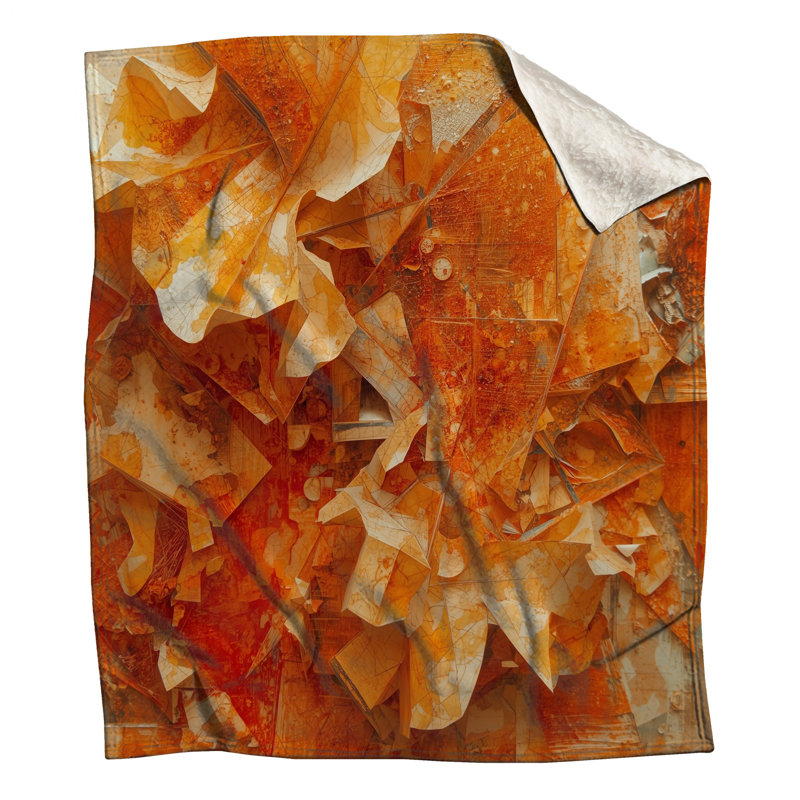 Couvertures orange orange, L 50 po x H 60 po