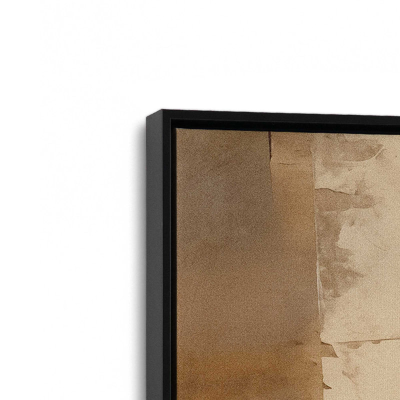 Sienna Strips I, reproduction sur toile, H 30,75 po x l 20,75 po x P 1,75 po, Cadre flottant noir satiné