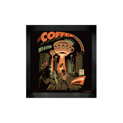 Ilustrata- Coffee Invasion 12x12 Gel-Coat Framed Poster