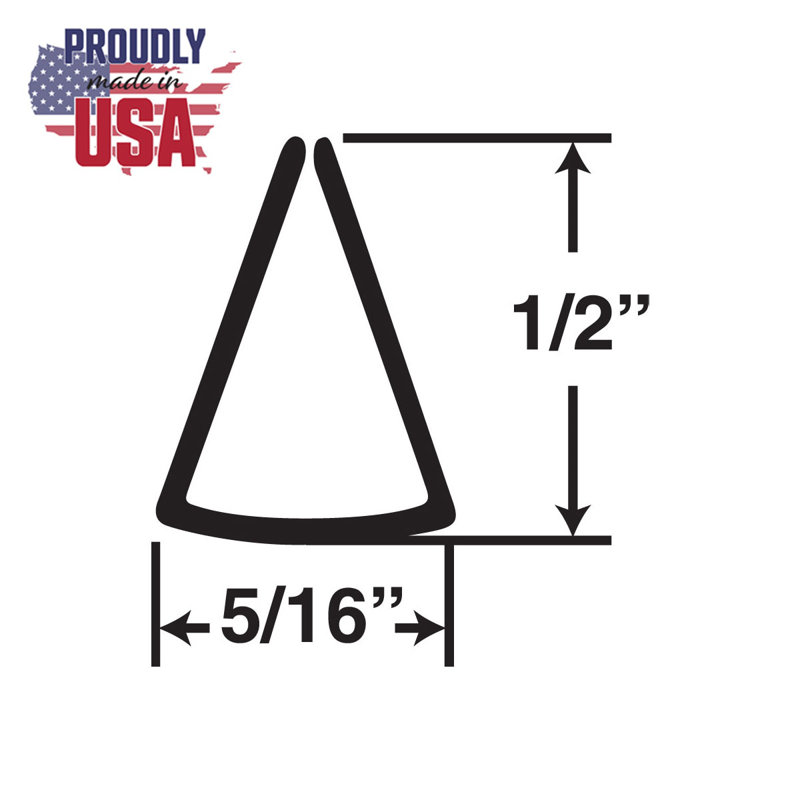 1/4 In | Clear Rigid Styrene | Clamp Moulding | Pack Of (13) 96In Lengths, White