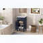 Meuble-lavabo sur pied avec lavabo en céramique, porte à fermeture amortie et pieds en bois massif, style français, bleu-901538481-901538482