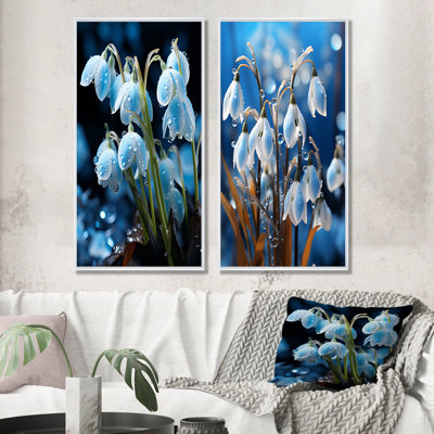 Ensemble de 2 photos de fleurs d'hiver