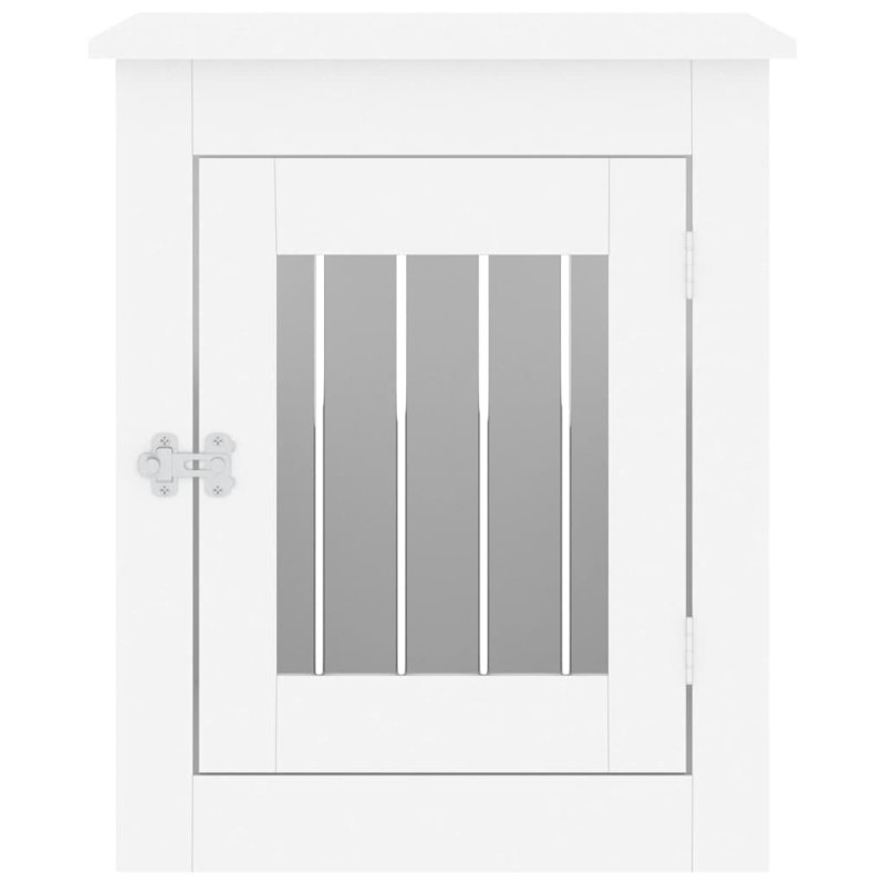 Caisse pour chien en bois d'ingénierie, H 25,6 po x l 21,7 po x P 29,5 po, Blanc
