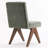 Turfed Linen Upholstered Dining Chair Armless Parsons Side Chair With Solid Wood Legs-109248747