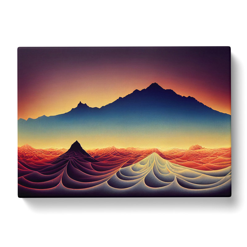Exclusive Mountain Landscape - Wrapped Canvas Print, 35cm H x 50cm W x 3cm D