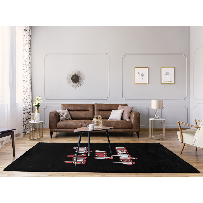 Ne quittez pas votre daydream en polyester de style tableau noir quot, Rectangle 5 pi x 7 pi