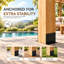 Pergola d'extérieur en cèdre de qualité supérieure de 6 m x 3,6 m avec toit en treillis, pour patio, cour et jardin.