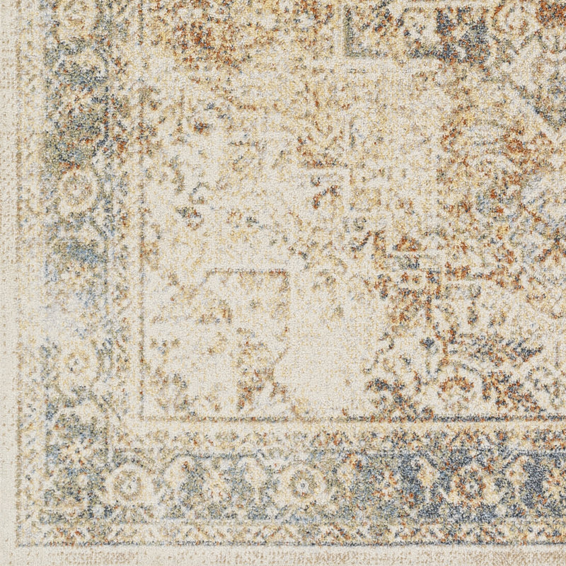 Behrens Kisner Oriental Machine Woven Polyester Area Rug in Rust, Runner 2'7" x 7'3"