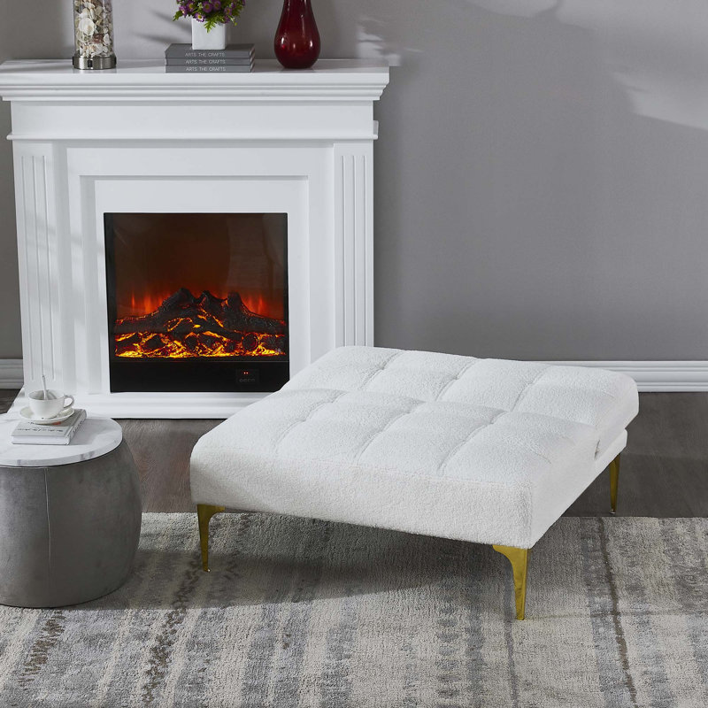 Fauteuil convertible Masonlee, White Teddy Boucle