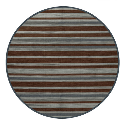 Machine Washable Horizontal Stripes Brown Area Rug