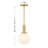 Edmiston 1-Light Pendant in Brass-487097488