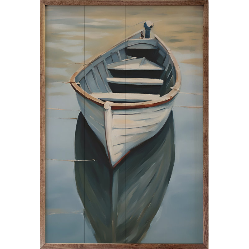 Simple Fishing Boat, 24" H x 16" W x 1.5" D
