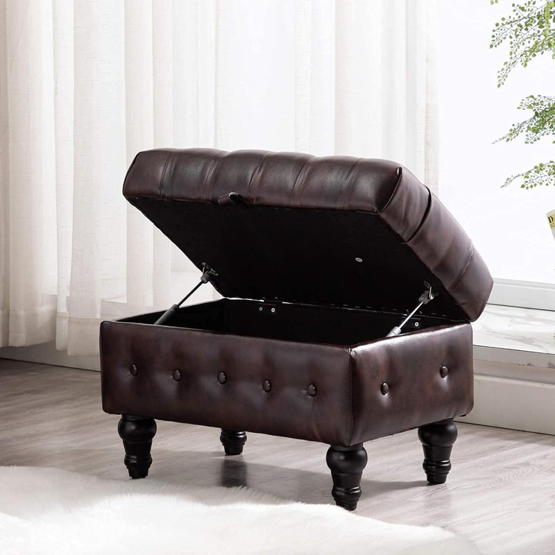 Doralynne Upholstered Ottoman, Brown