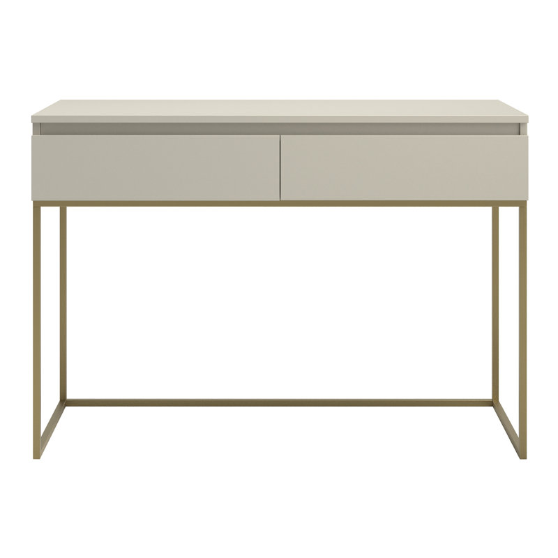 Abrah 120cm Console Table, Taupe/Gold