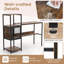 Bureau d'ordinateur avec étagère large et large