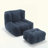 Plush Memory Foam Bean Bag Chair with Ottoman | Ergonomic Lazy Sofa for Adults | Super Soft Modern Design for Living Room/Bedroom/Apartment-328846770