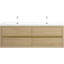Meuble-lavabo flottant 72 po avec double lavabo, tiroirs à fermeture en douceur, comptoir en résine-1784115421-1811064162
