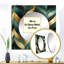 Or et vert doré rêverie chevron - art moderne carré de miroir mural de salon-100991587