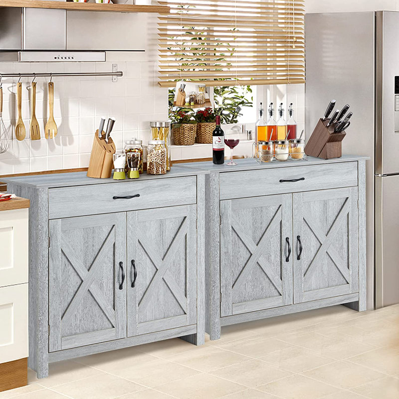 Demeterius 2 - Door Accent Cabinet, Gray