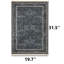 Tapis botanique bleu minuit