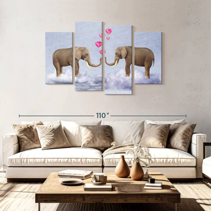 Hardie Elephant Love, 48" H x 75" W