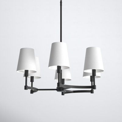 Triton 6 Light Metal Dimmable Chandelier