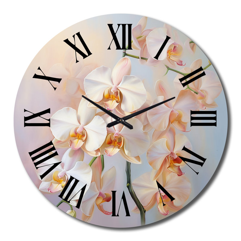 Chastin - Horloge murale florale, Très grand