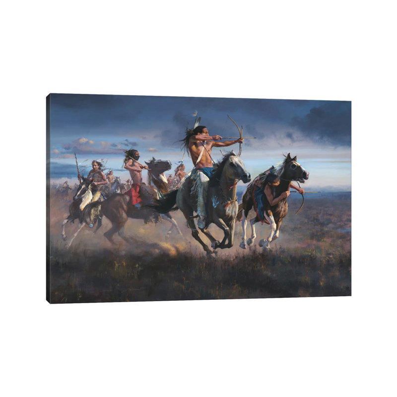 Battlefront by David Edward Kucera - Painting on Canvas, Wrapped Canvas, 30.48cm H x 45.72cm W x 1.91cm D