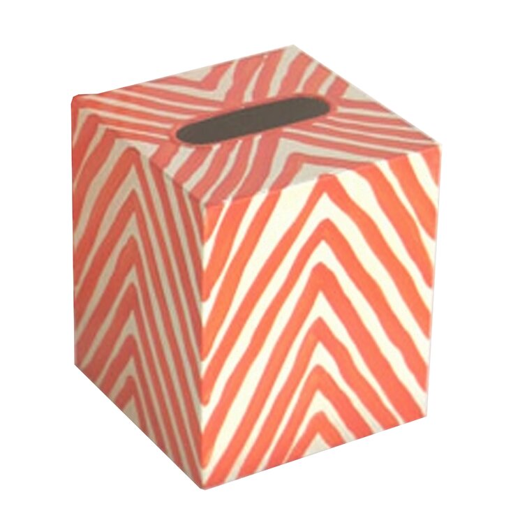 Zebra Metal Tissue Box Cover