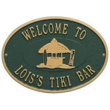 Personalized Tiki Hut Plaque Wall Décor