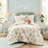 Microfiber Comforter Full/Queen, Mushroom Print, Full/Queen Bedding With Decor, Microfiber, Machine Cleanable