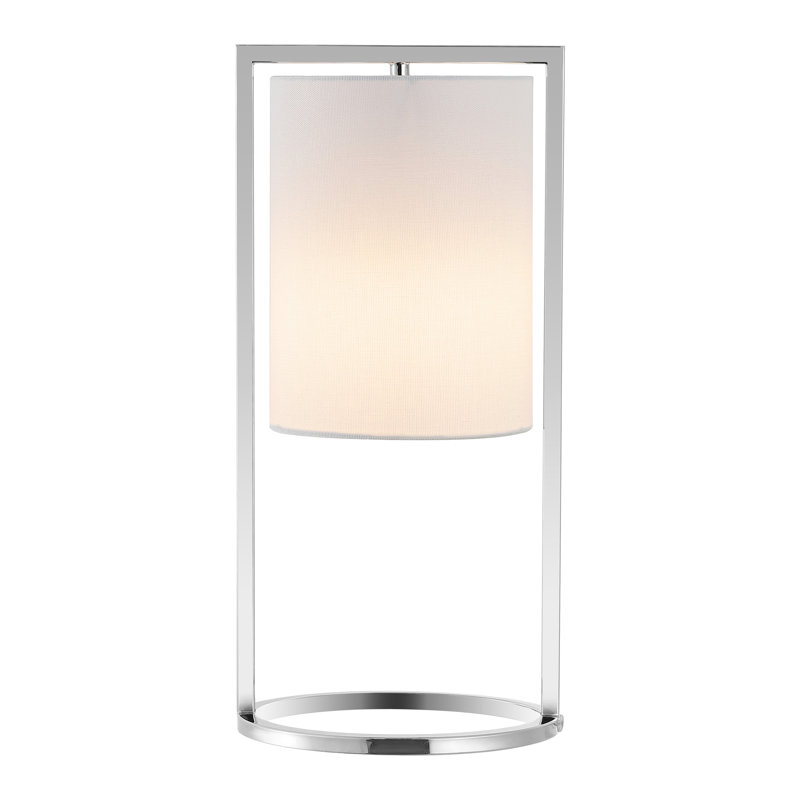 Lampe fantaisie en métal Cyril, Chrome, Transparent