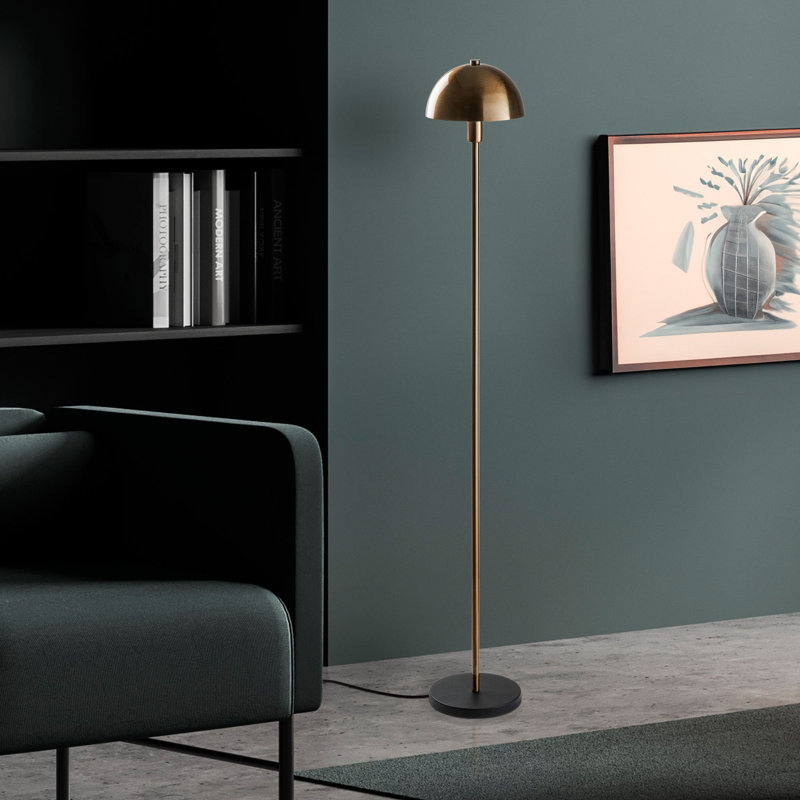 Lampe sur pied Antiquation Gold, structure en métal, 20 x 20 x 55,1 pouces | Douille E14 (40 W maximum), design élégant | Idéal pour le décor du salon et de la chambre à coucher, couleur cuivre massif glamour, classé IP20, ampoule non incluse