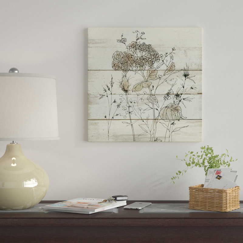 «Dried Flower Study II», impression sur toile, H 12 po x l 12 po x P 0,75 po, Pas de tapis, Toile tendue