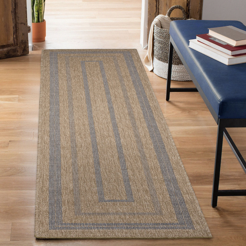 Geometric Indoor / Outdoor Rug, Runner 1'11" x 7'6"