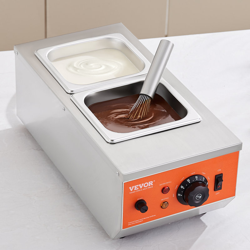 Chocolate Tempering Machine, 9 Lbs 2 Tanks Chocolate Melting Pot with TEMP Control 86~185℉