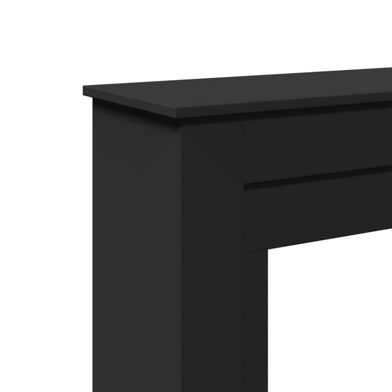 Fireplace Surround 30 Cm Engineered Wood, 90cm H x 90cm W x 30cm D, Black
