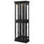 Vitrine lumineuse vitrée pour garde-manger, avec éclairage interne et tablettes réglables avec tablettes spacieuses à six niveaux, noir